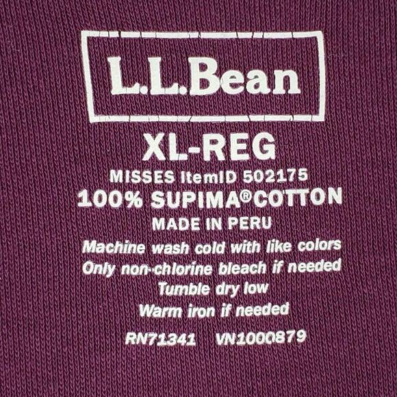 LL Bean Sweater Cardigan Womens Purple Knit Size XL Supima Cotton Button - Picture 5 of 6